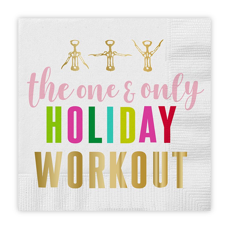 Holiday Workout Cocktail Napkins