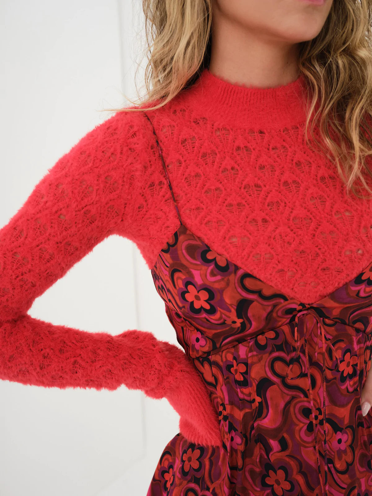 For Love & Lemons Katana Cropped Sweater