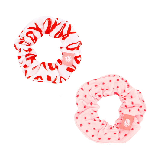 Baby Bling Red XOXO Scrunchie Set