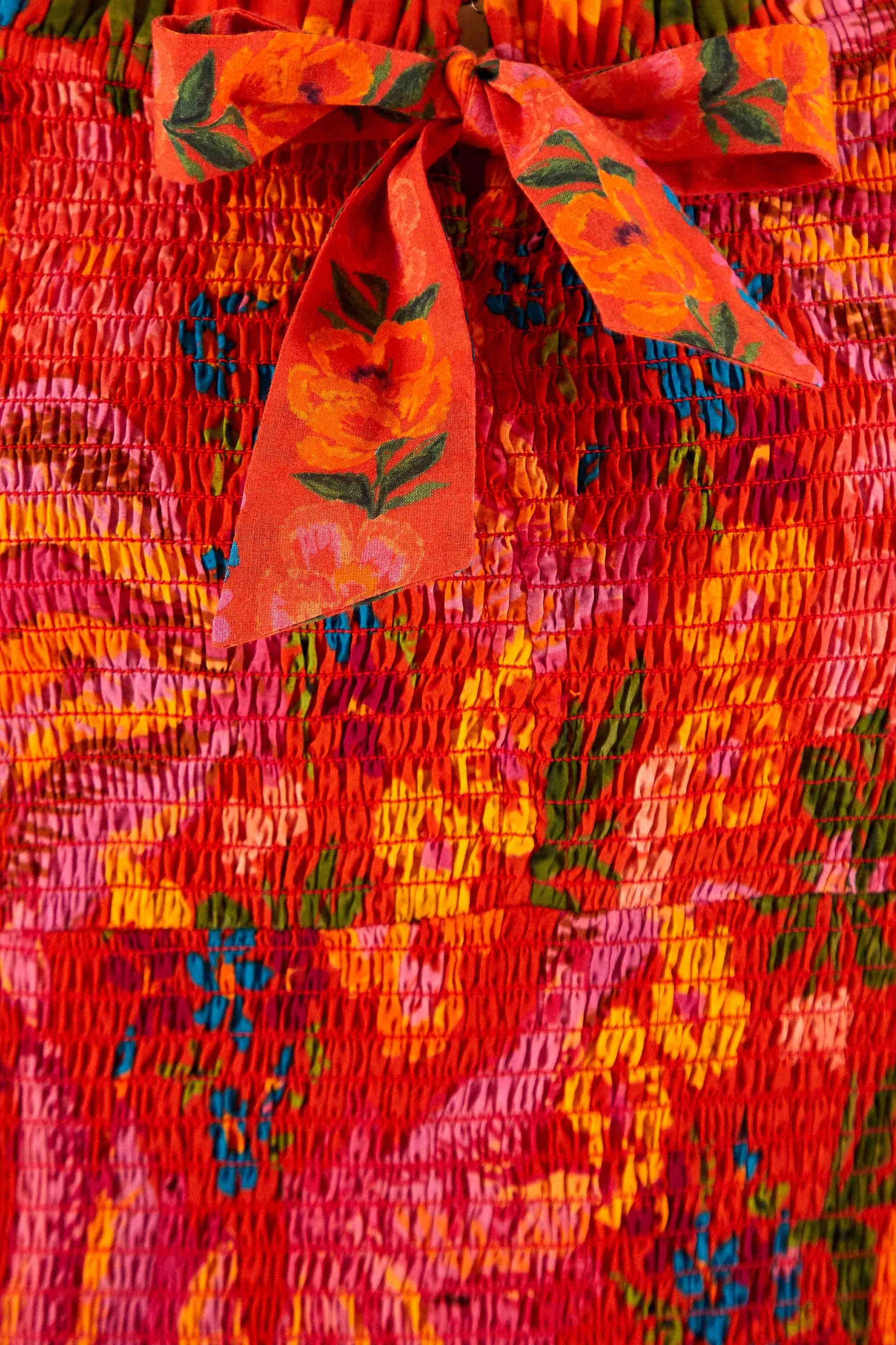 farm rio red tiki bananas tie back dress Farm rio tiki bananas
