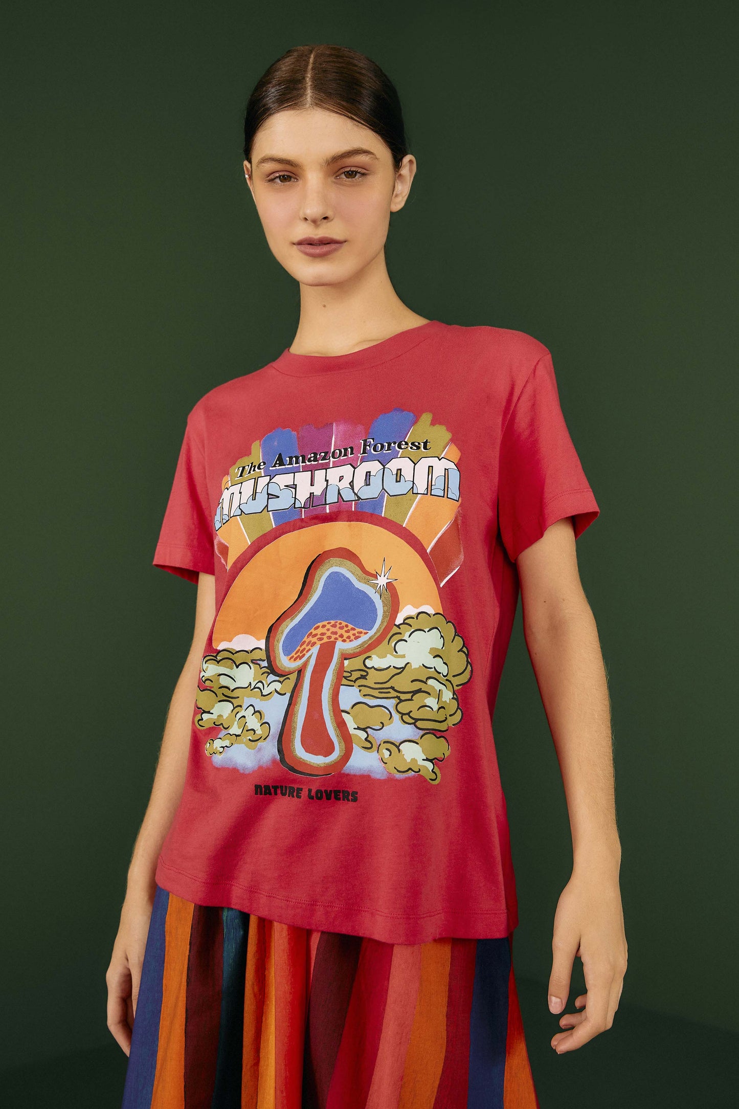 Farm Rio Amazon Mushroom Organic Cotton T-Shirt