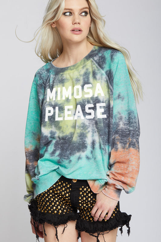 Mimosa Please Tie Dye Sweater
