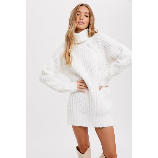 Chunky Turtleneck Sweater Tunic
