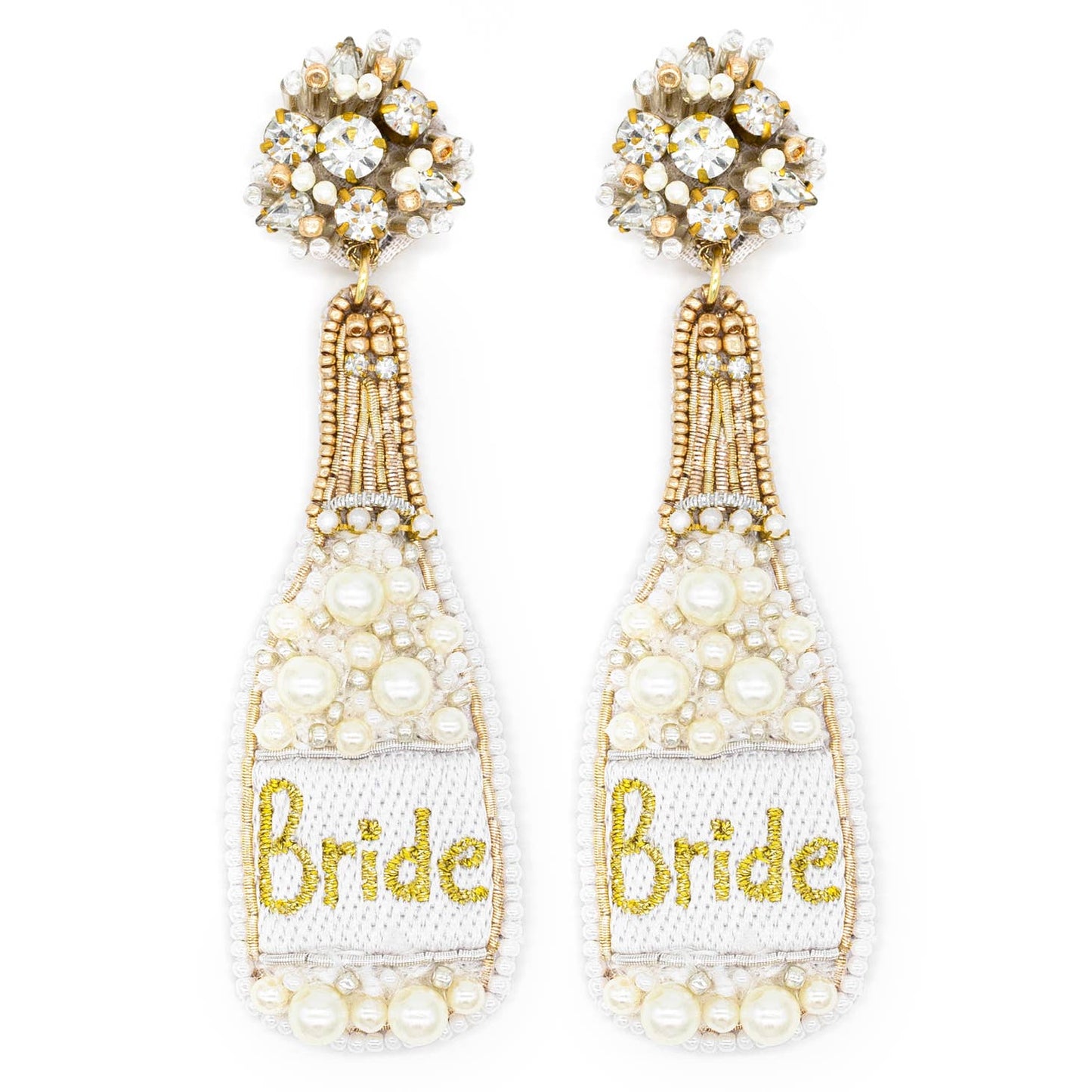 Bridal Champagne Earrings