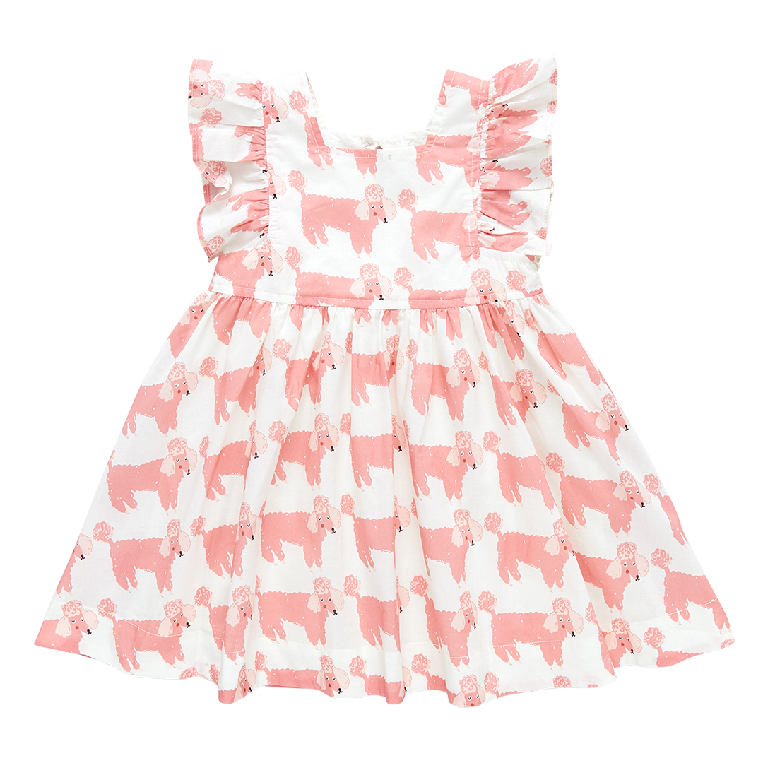 Pink Chicken Elsie Dress in Poodle Party 2Y Pink Chicken Elsie Dress in Poodle Party 2Y