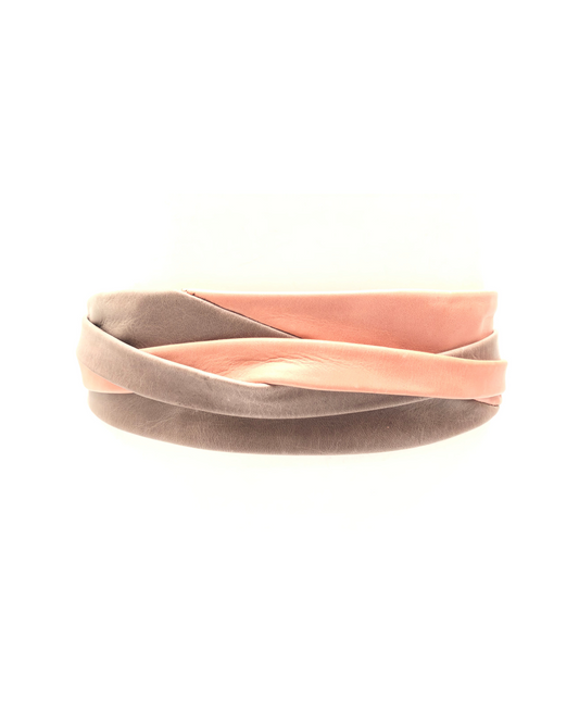 Ada Minnie Wrap Belt--Peach/Taupe
