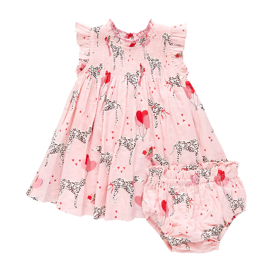 Pink Chicken Baby Stevie Dress--I Heart Dalmatians