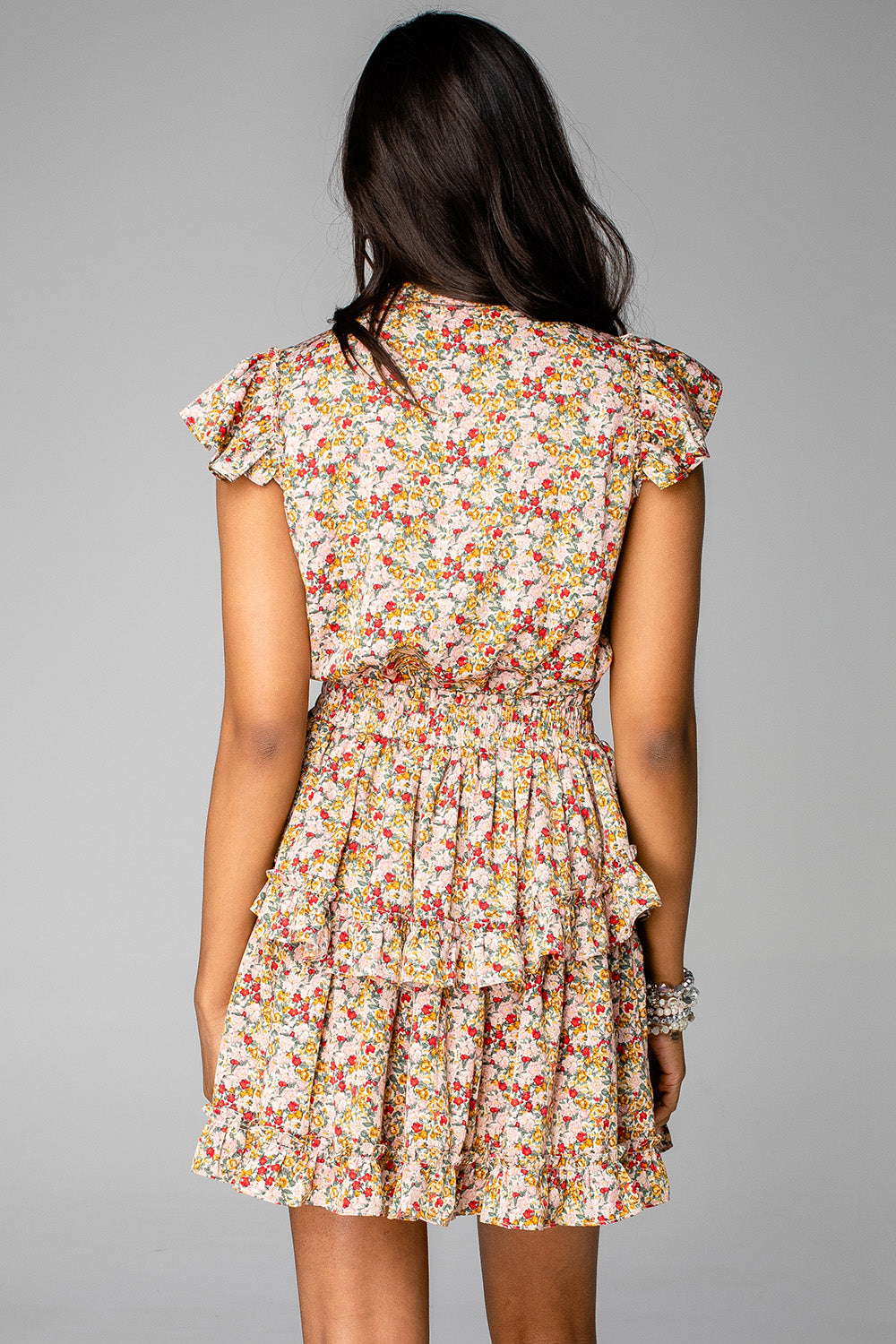 Astrid Ruffle Mini Dress--Orchard