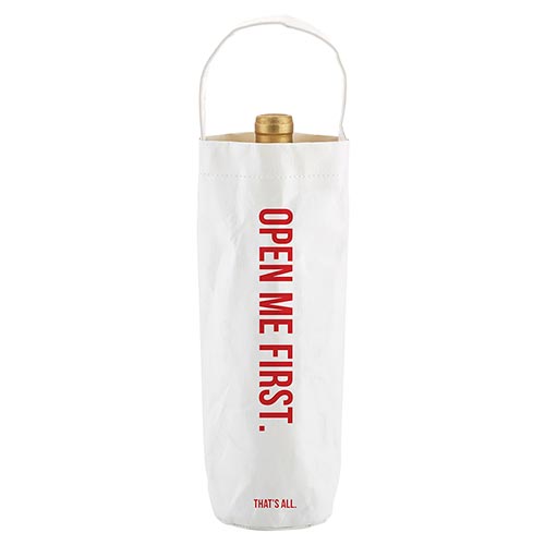 "Open Me First" Wine Bag