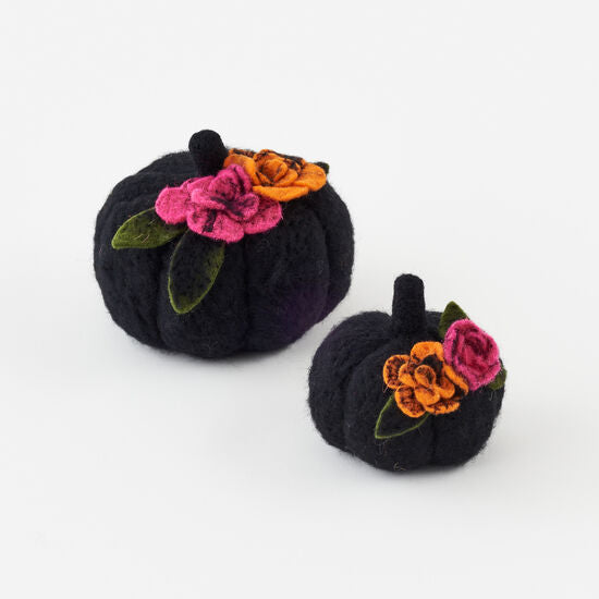Black Floral Pumpkins