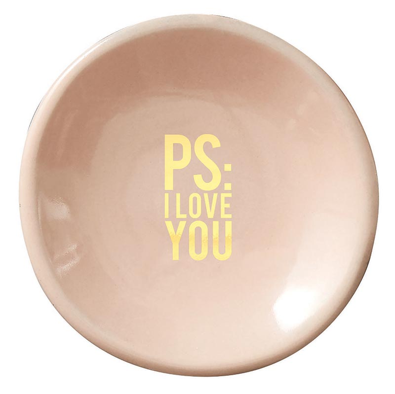 P.S. I Love You Ceramic Dish and Earrings