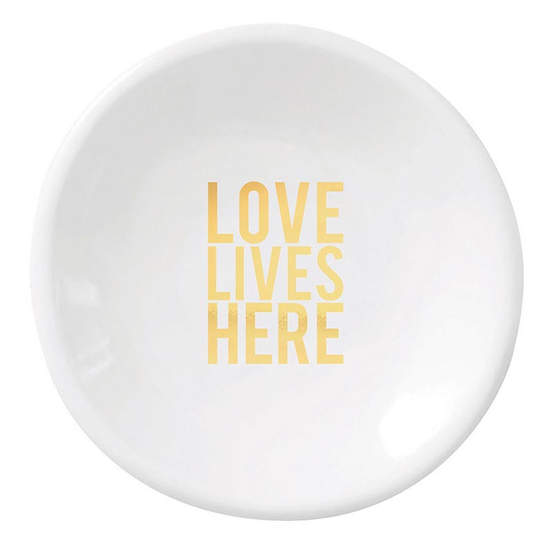 Love Lives Here Ceramic Dish and Earrings