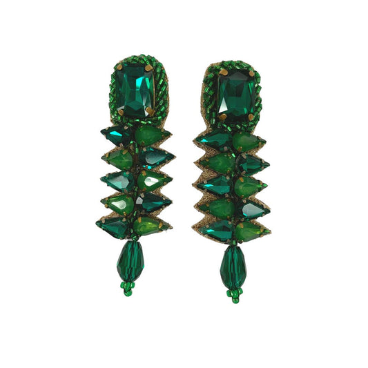 Emerald Jewel Drop Earrings