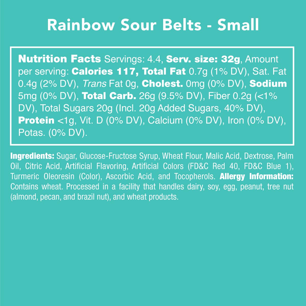 Rainbow Sour Belt Candies