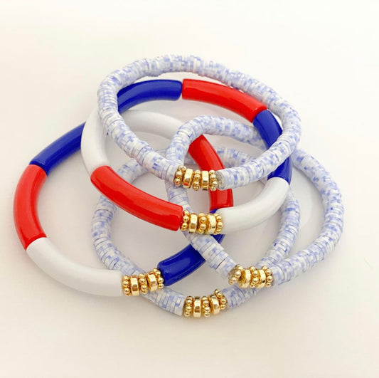 Summer Patriotic Cabana Bracelet