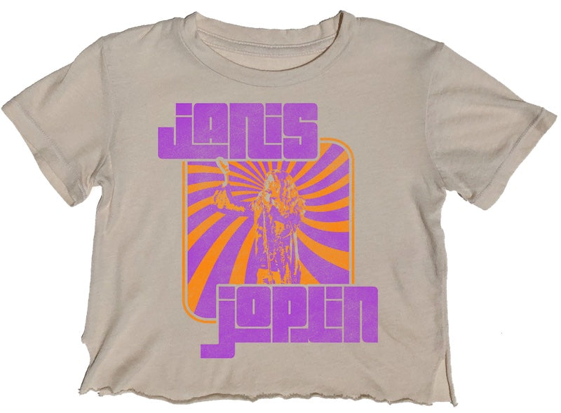Janis Joplin Not Quite Crop Tee