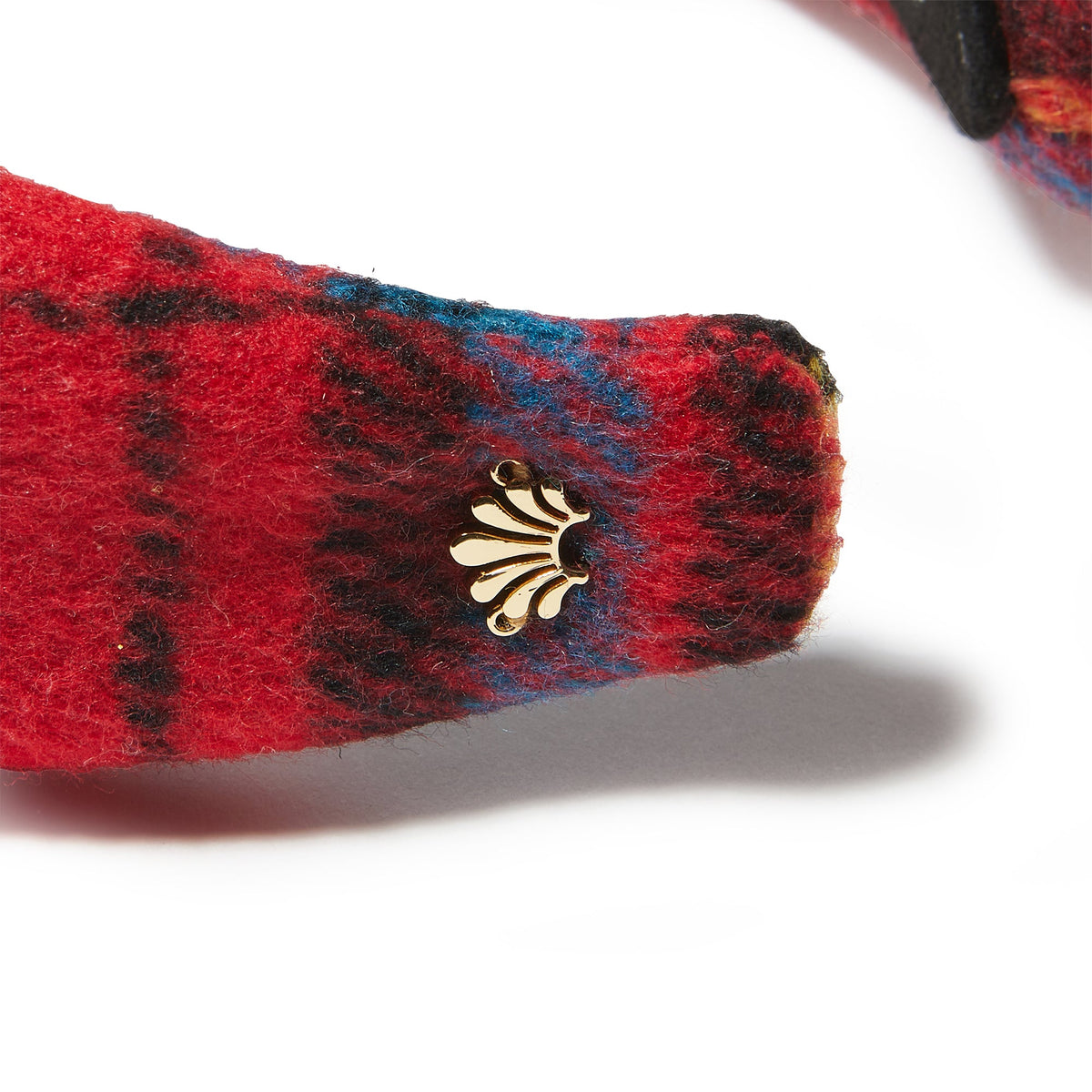Lele Sadoughi Crimson Plaid Kids Flannel Headband