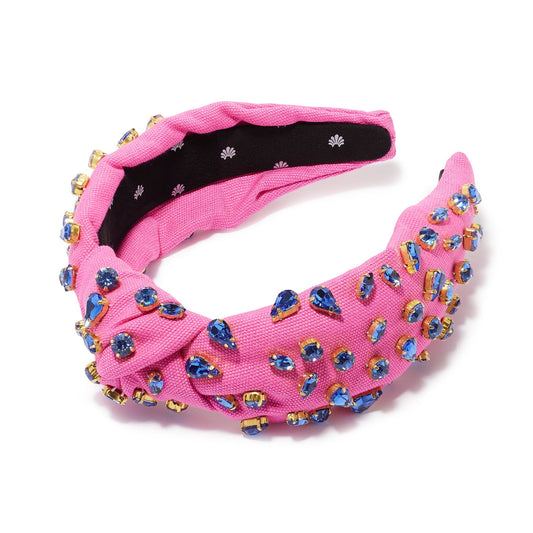 Lele Sadoughi Pink Lagoon Candy Jeweled Knotted Headband