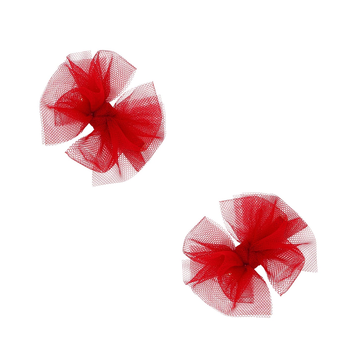 2PK Tulle Baby Red Clips