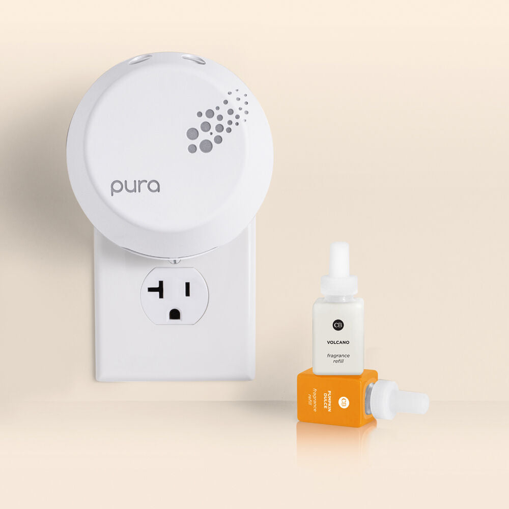CB+ Pura Smart Home Diffuser Kit, Pumpkin Dulce & Volcano